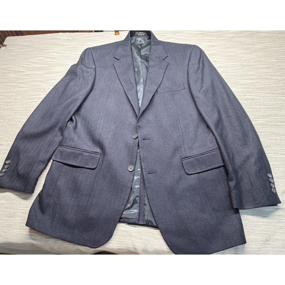 Chereskin Men's Sport Coat Blazer Two Button Navy  100% Silk 42L